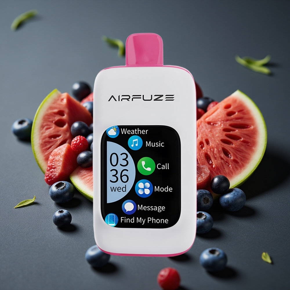 AirFuze Smart 30000 Puffs Disposable Pod Blåbær Vandmelon med 5% Nikotin & Touchskærm