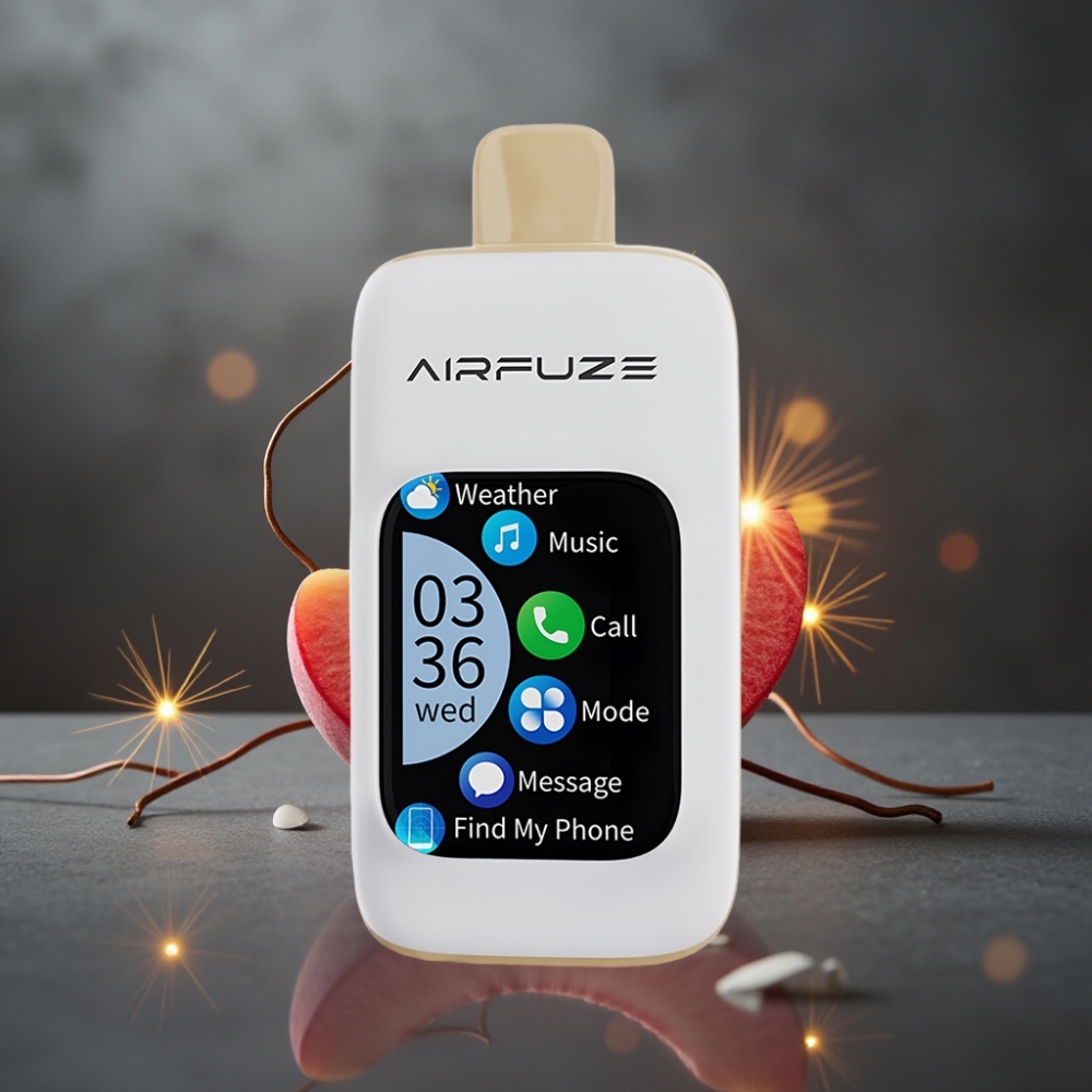 AirFuze Smart 30000 Puffs Disposable Pod Juicy Peach (Saftig Fersken) med 5% Nikotin & Touch Skærm