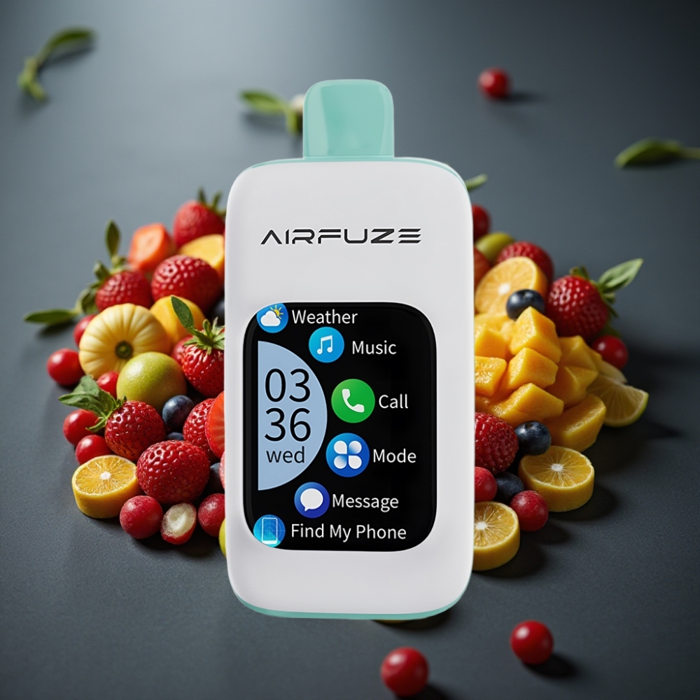 AirFuze Smart 30000 Puffs Disposable Pod Regnbue Frugt Eksplosion med 5% Nikotin og 900mAh