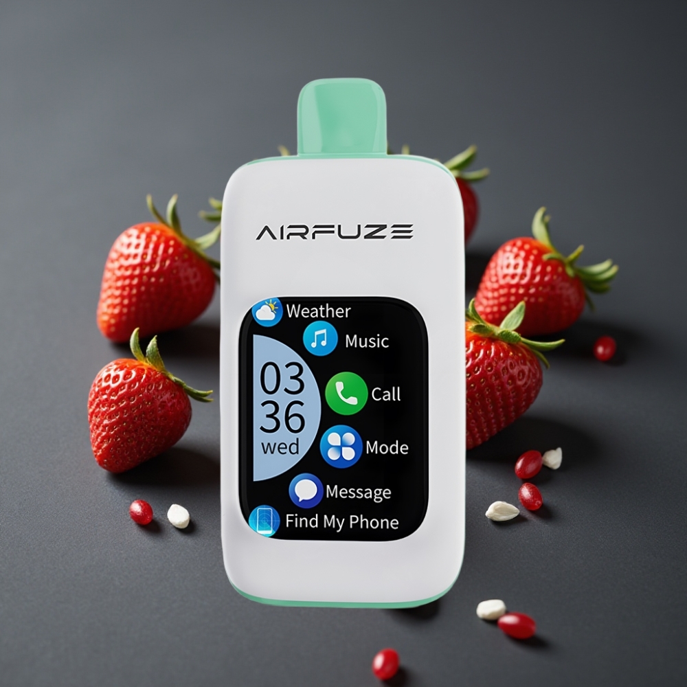 AirFuze Smart 30000 Puffs Smultron Sommer Disposable Pod med 900mAh og Touch Skærm