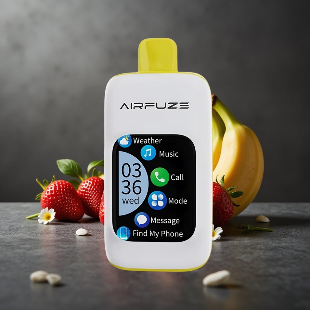 Airfuze Smart Pro 40000 Puffs Jordbær Banan 20ml 900mAh Bluetooth