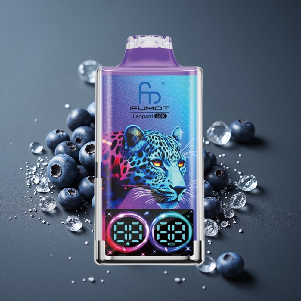 Fumot Leopard 40K Puffs Blåbær på Is Disposable Vape med 700mAh & Type-C