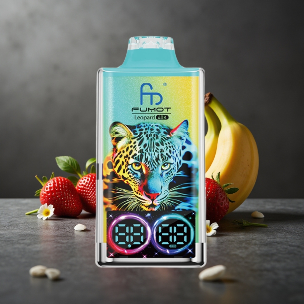Fumot Leopard 40K Puffs Jordbær Banan Dual Mesh Type-C 700mAh