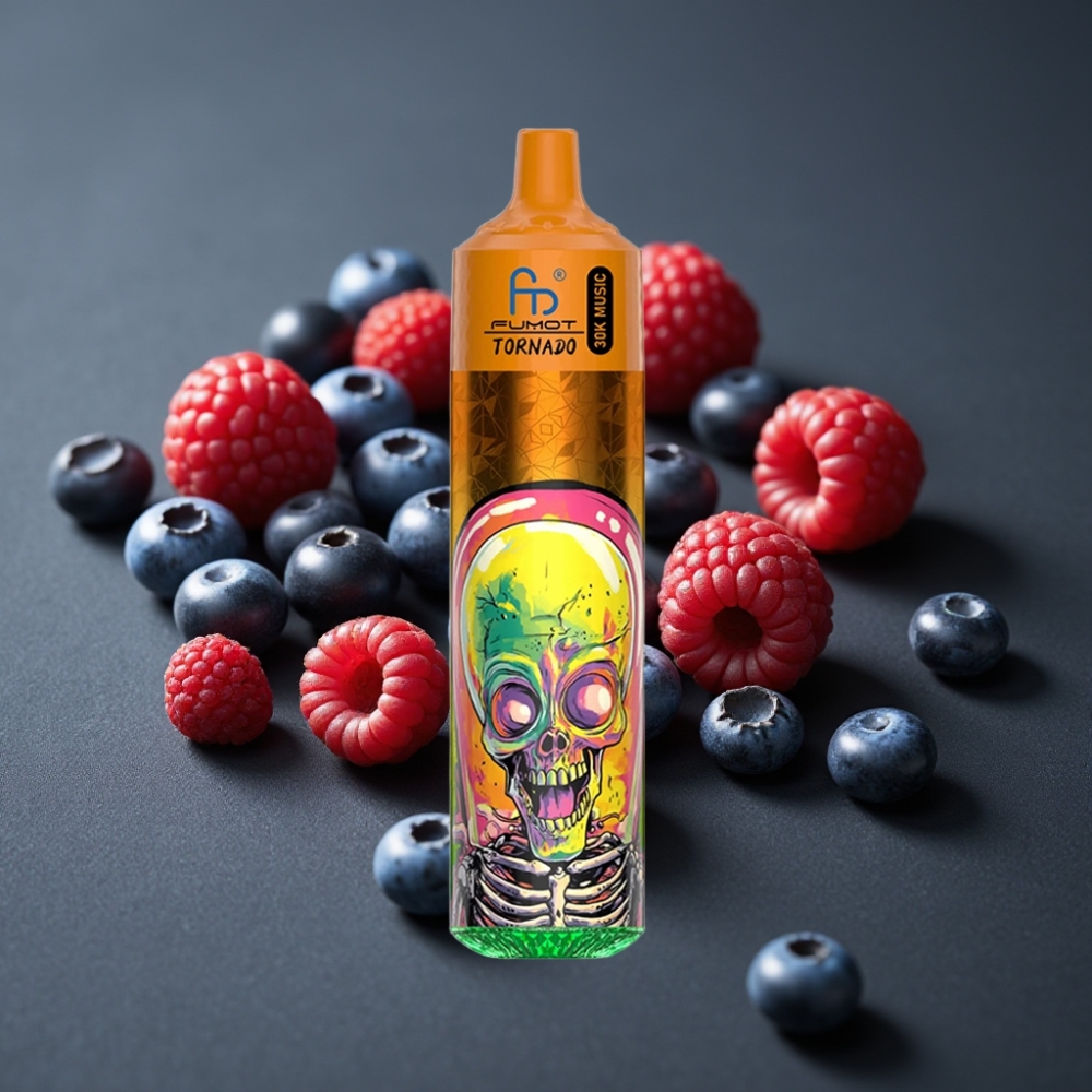 Fumot RandM Tornado 30000 Puffs Blåbær Hindbær 30mL 5% 1.0 Ohm