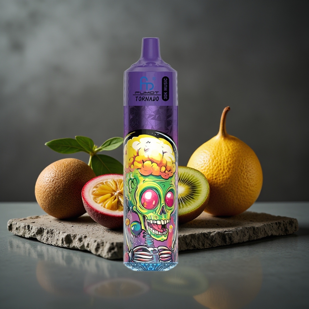 Fumot RandM Tornado 30000 Puffs Kiwi Passionsfrugt Guava 30mL 5% 1.0 Ohm