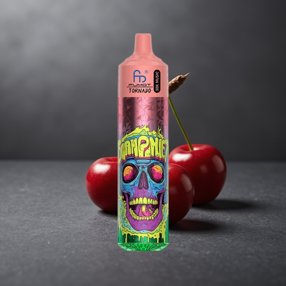 Fumot RandM Tornado 30000 Puffs Triple Kirsebær 30mL 5% 1.0 Ohm