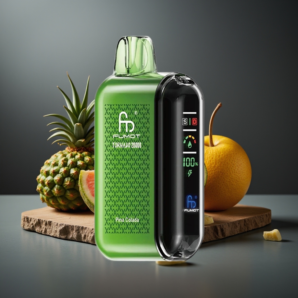 Fumot Tornado 20000 Puffs Pina Colada Dual Mesh Coil Smart Display