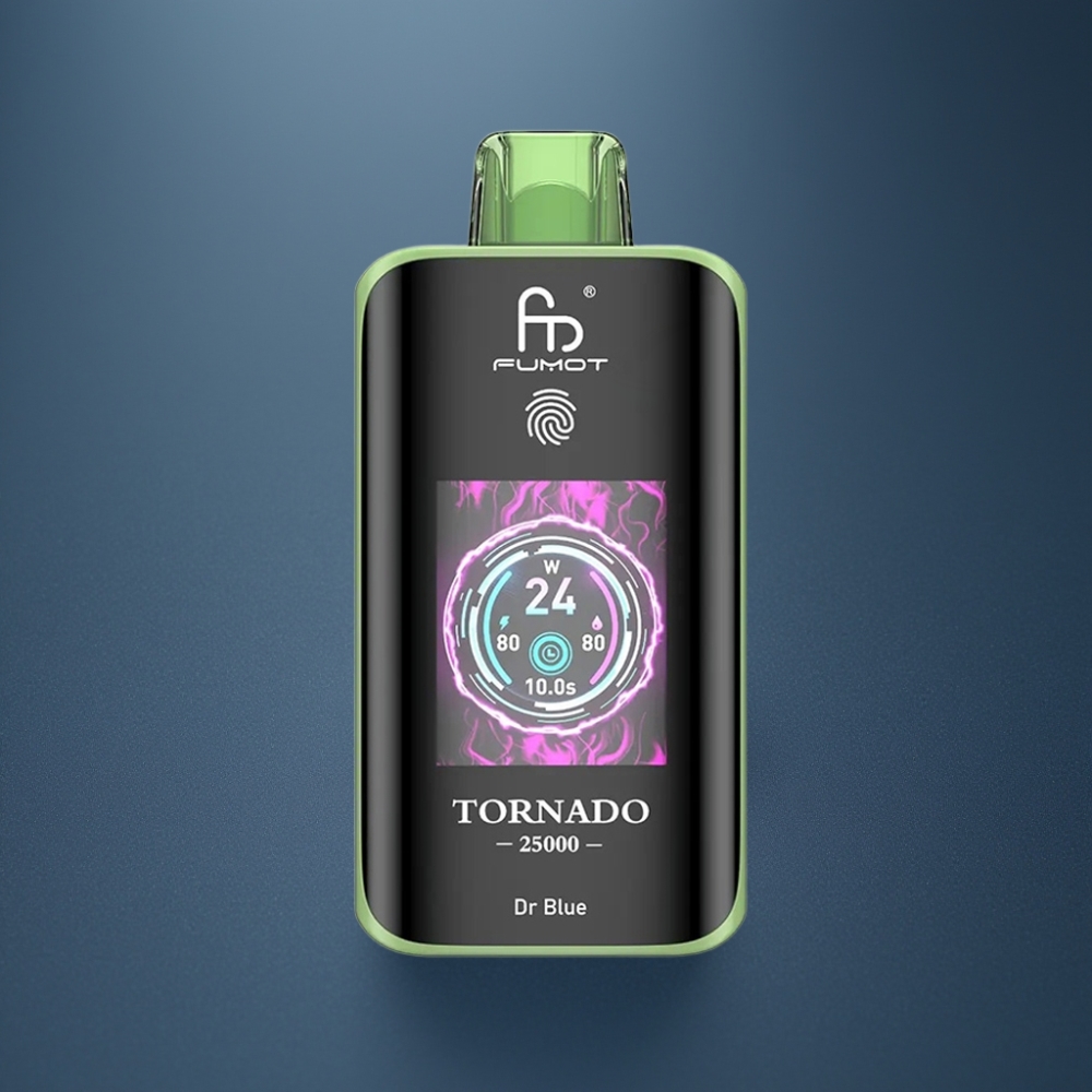 Fumot Tornado 25000 Puffs Dr Blå med HD-skærm og 20ml