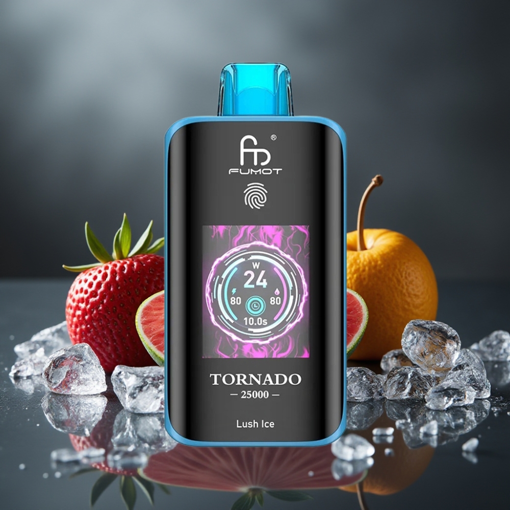 Fumot Tornado 25000 Puffs Lush Ice HD Skærm Type-C 20ml