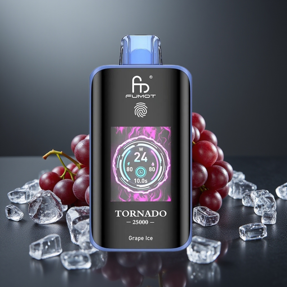 Fumot Tornado 25000 Puffs Vindrue Is HD Skærm 20ml 700mAh Type-C