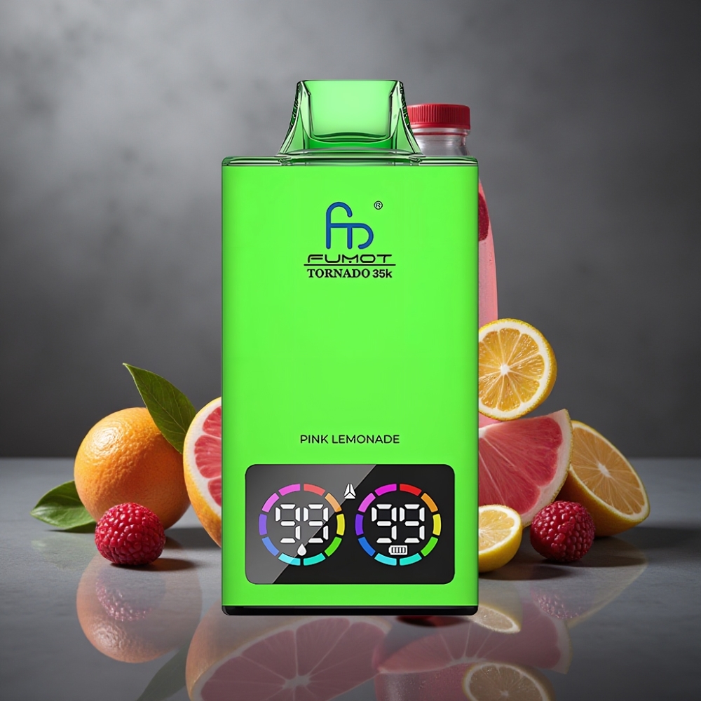 Fumot Tornado 35000 Pinks Citron Dual Mesh Coil Variabel RGB Lys