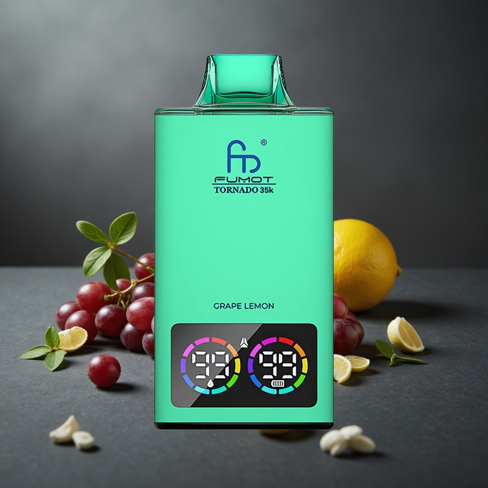 Fumot Tornado 35000 Puffs Drue Citron Dual Mesh Coil USB-C RGB