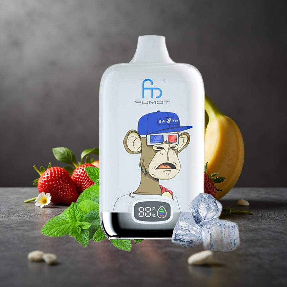 Fumot Tornado Digital Box 12000 Puffs Jordbær Banan 20ml Type-C MTL