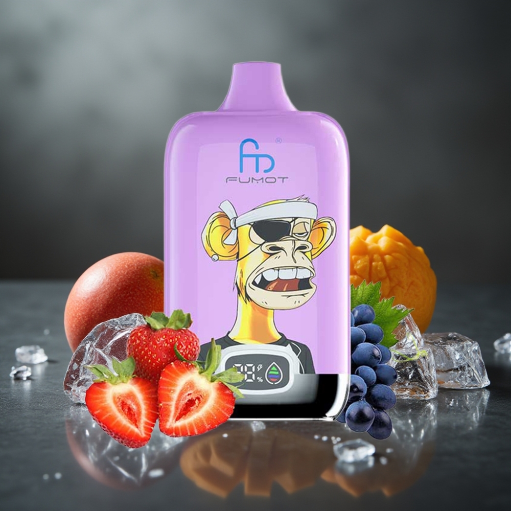 Fumot Tornado Digital Box 12000 Puffs Mango På Is 20ml Type-C Opladning Mesh Coil