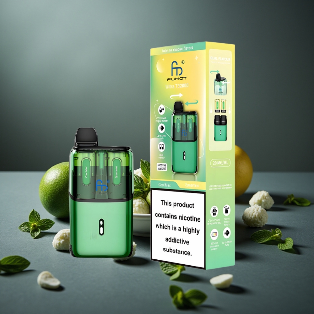 Fumot Ultra T32000 Cool Mint - Mynte 32000 Puffs 24ml Type-C Opladning