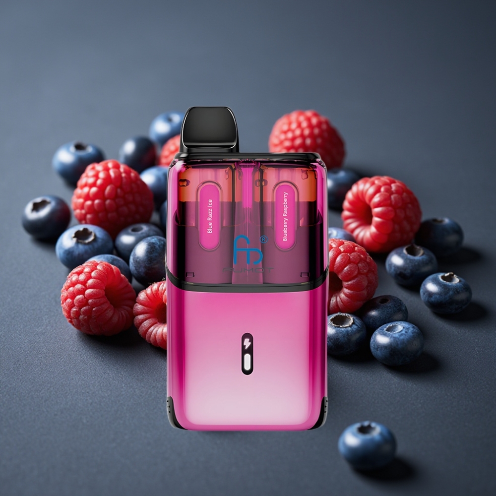 Fumot Ultra T32000 Engangs Vape med 32000 puff, Blå Hindbær Is (Blåbær & Hindbær), 800mAh, Type-C Opladning