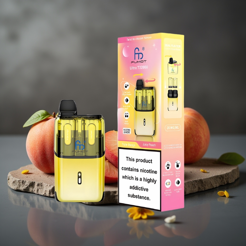 Fumot Ultra T32000 Engangs Vape med 32000 puff, Triple Mango - Saftig Fersken, 24ml, 800mAh