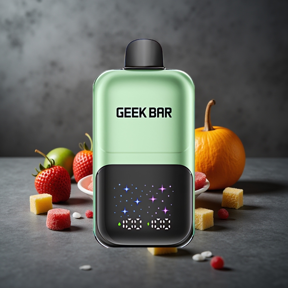 GEEK BAR 2GO 50000 Puffs Sur Slik & Sur Frugt Interaktiv Stor Skærm Opladelig