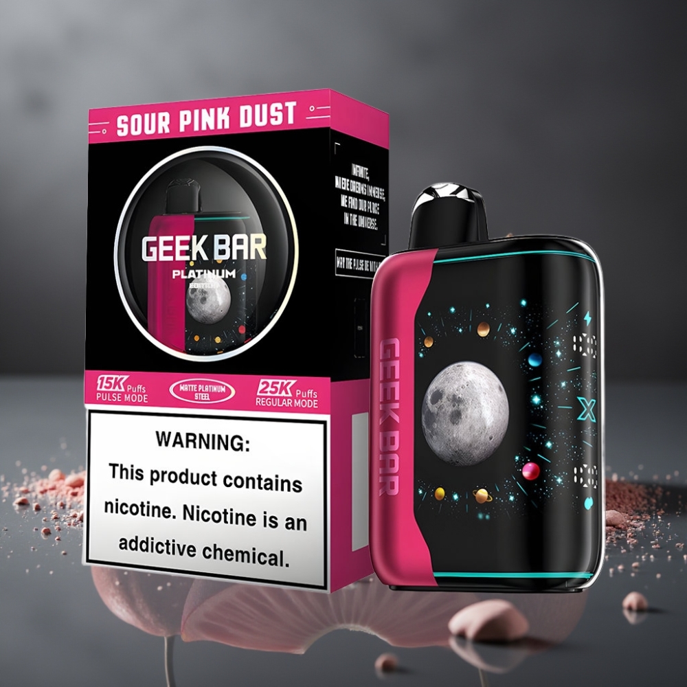 GEEK BAR Platinum Edition 25000 Puffs Sur Pink Støv Dual Mesh Coil USB-C