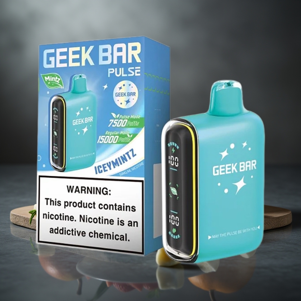 GEEK BAR Pulse 15000 Puffs Mynte Edition med 16ML og Justerbar Luftgennemstrømning