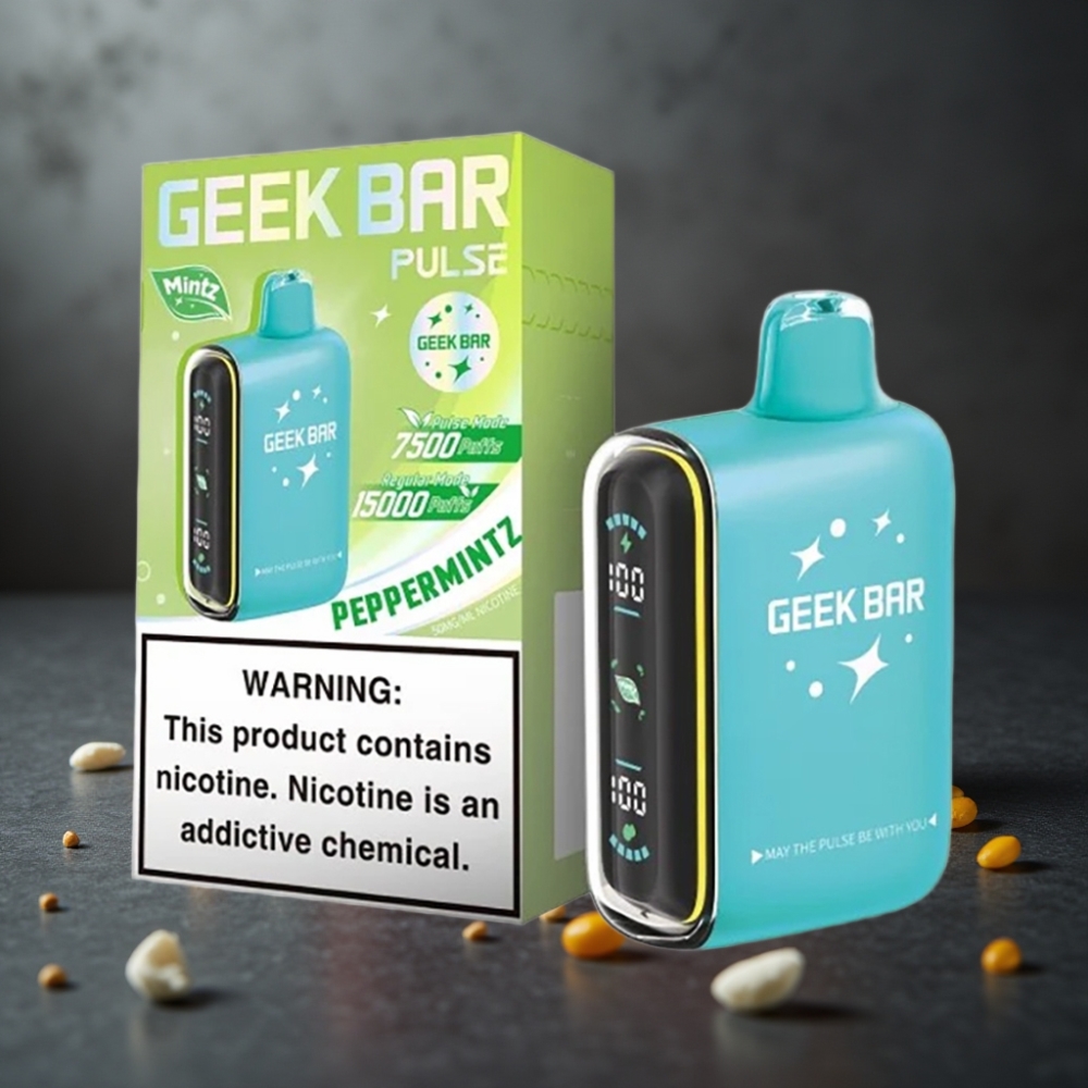 GEEK BAR Pulse 15000 Puffs Mynte Edition med 16ML og Justerbar Luftgennemstrømning