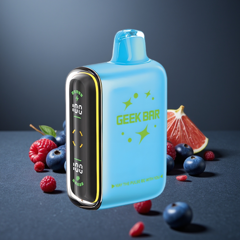 Geek Bar Pulse 15000 Pust 16ML 5% Nikotin Justerbar Luftflow USB-C