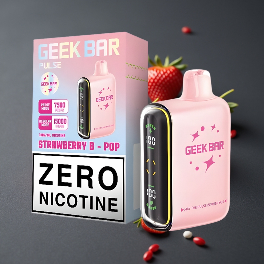 Geek Bar Pulse 15000 Pust 16ML 5% Nikotin Justerbar Luftflow USB-C
