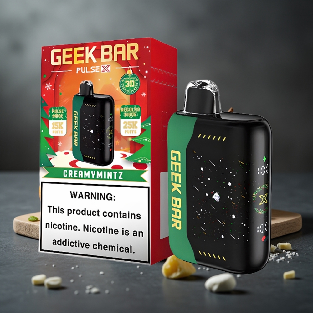 GEEK BAR Pulse X 25000 Puffs Jul Edition med 18mL E-væske og Dual Mesh Coil