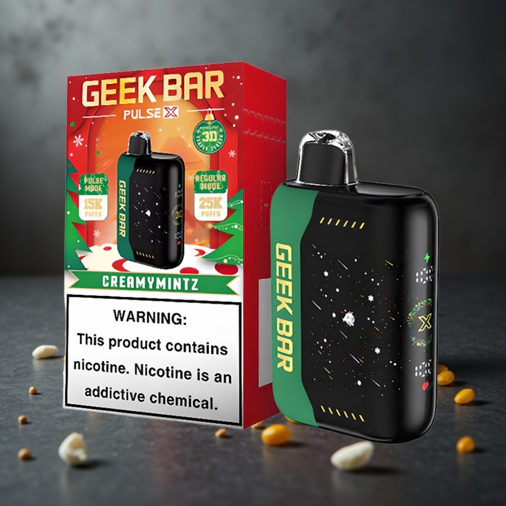 GEEK BAR Pulse X 25000 Puffs Jul Edition med 18mL E-væske og Dual Mesh Coil