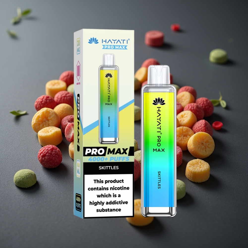 Hayati Pro Max 4000 Puffs Skittles (Regnbue) Genopladelig 1400mAh TPD