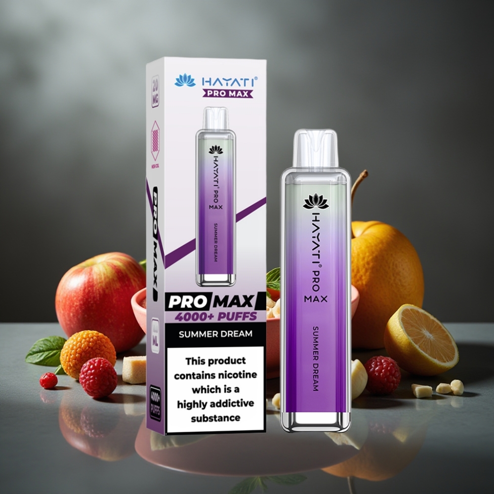 Hayati Pro Max 4000 Puffs Sommerdrøm Dual Mesh Coil Rechargeable