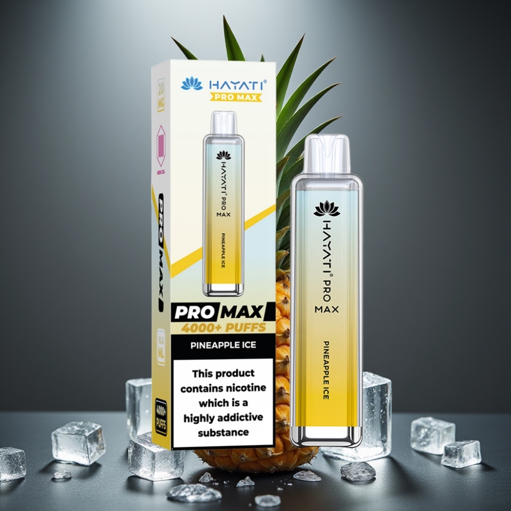 Hayati Pro Max 4000 Pust Ananas Is 1400mAh Opladelig Batteri