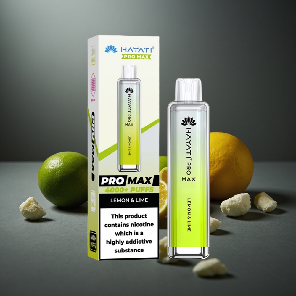Hayati Pro Max 4000 Pust Genanvendelig Vape Citron & Lime Dual Mesh Coil 1400mAh
