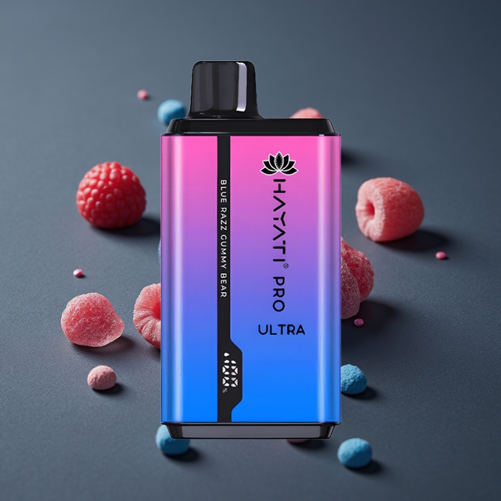 Hayati Pro Ultra 15000 Puffs Blå Razz Gummy Bear 2×12ml 2%