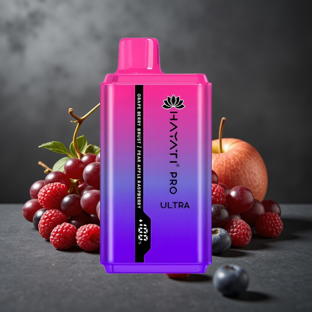 Hayati Pro Ultra 15000 Puffs Druer Bær Eksplosion Pære Æble Hindbær 2×12ml 2%