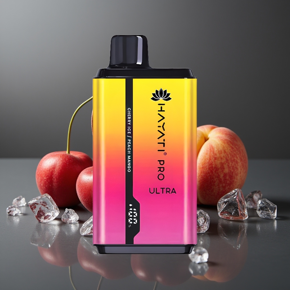 Hayati Pro Ultra 15000 Puffs Kirsebær Is Fersken Mango 2×12ml 2%