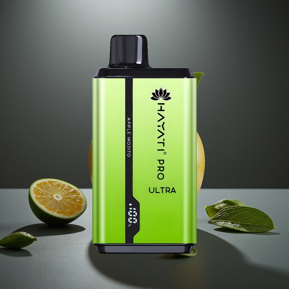 Hayati Pro Ultra 15000 Puffs Æble Mojito 2×12ml 2% vape wholesale in Denmark