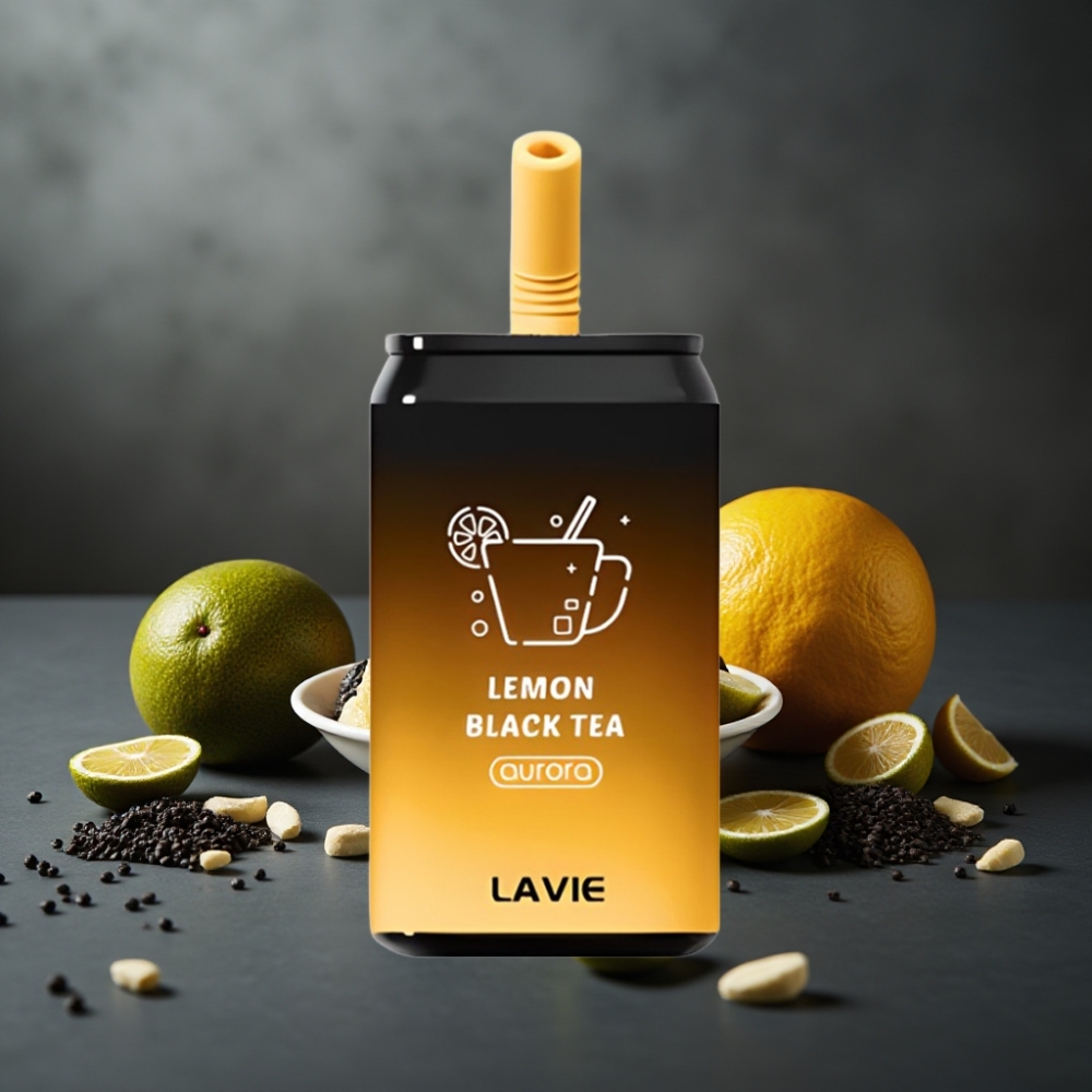 LAVIE Aurora 11000 Puffs Citron Sort Te 22ML 650mAh Type C