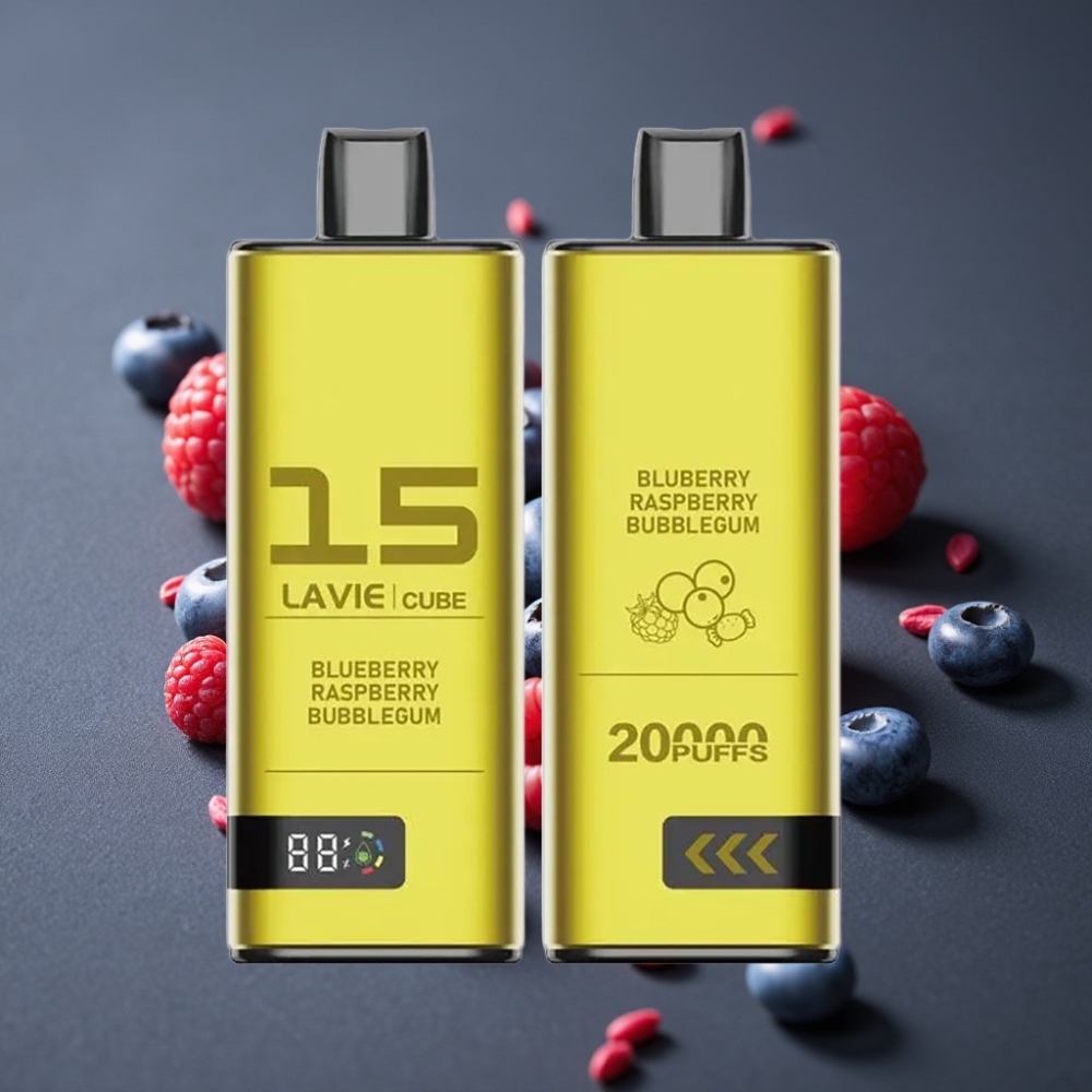 Lavie Cube 20000 Puffs Engangs Vape Blåbær Hindbær Tygggummi 28ML Type C