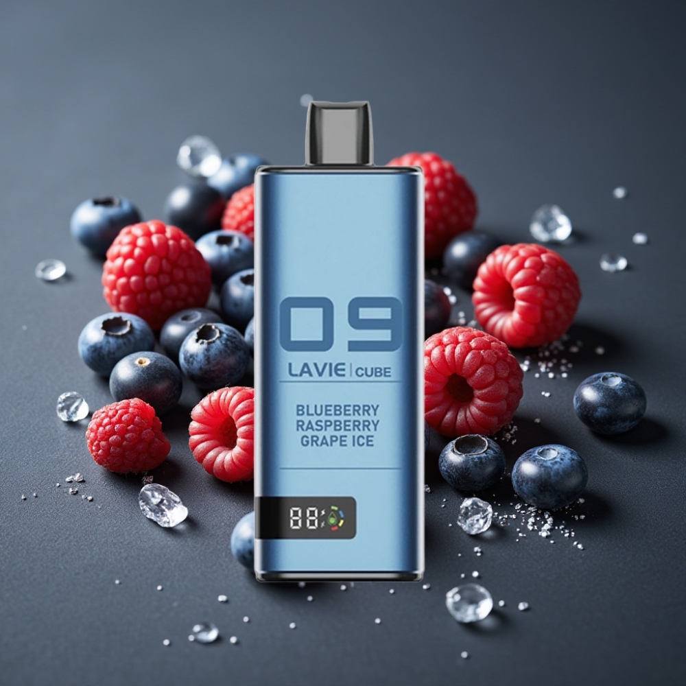 Lavie Cube 20000 Puffs Engangs Vape Blåbær Hindbær Vindrue Is 28ML Type C