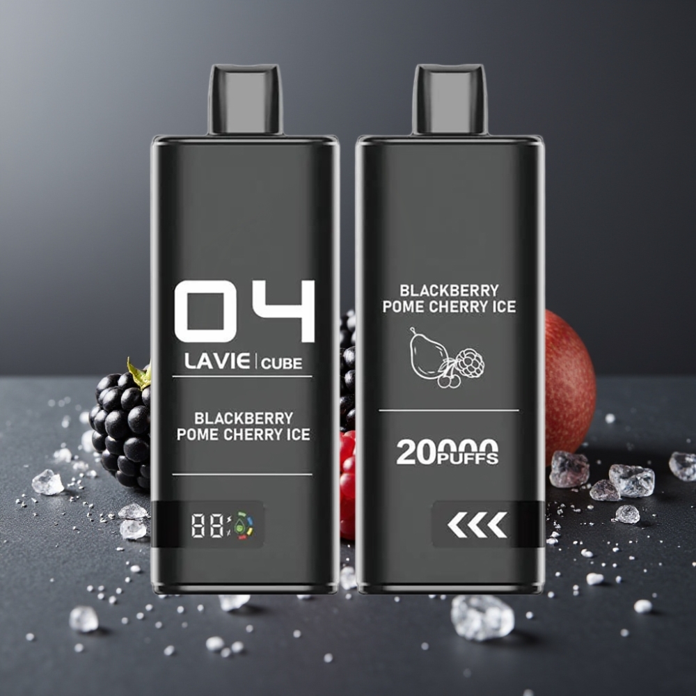 Lavie Cube 20000 Puffs Engangs Vape Blackberry Granatær Kirsebær Is 28ML 2%/5% Salt Nicotine
