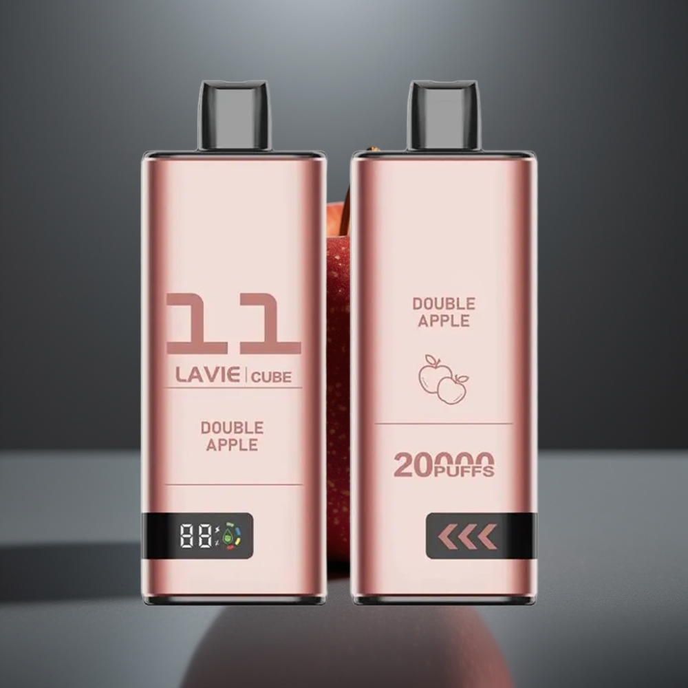Lavie Cube 20000 Puffs Engangs Vape Dobbelt Æble – 28ML / 5% Salt Nicotine / Type C