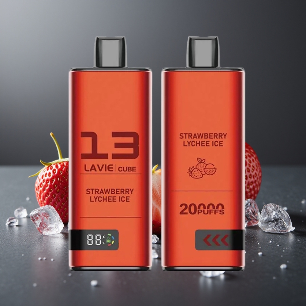 Lavie Cube 20000 Puffs Engangs Vape Jordbær Lychee Is 28ML Type C