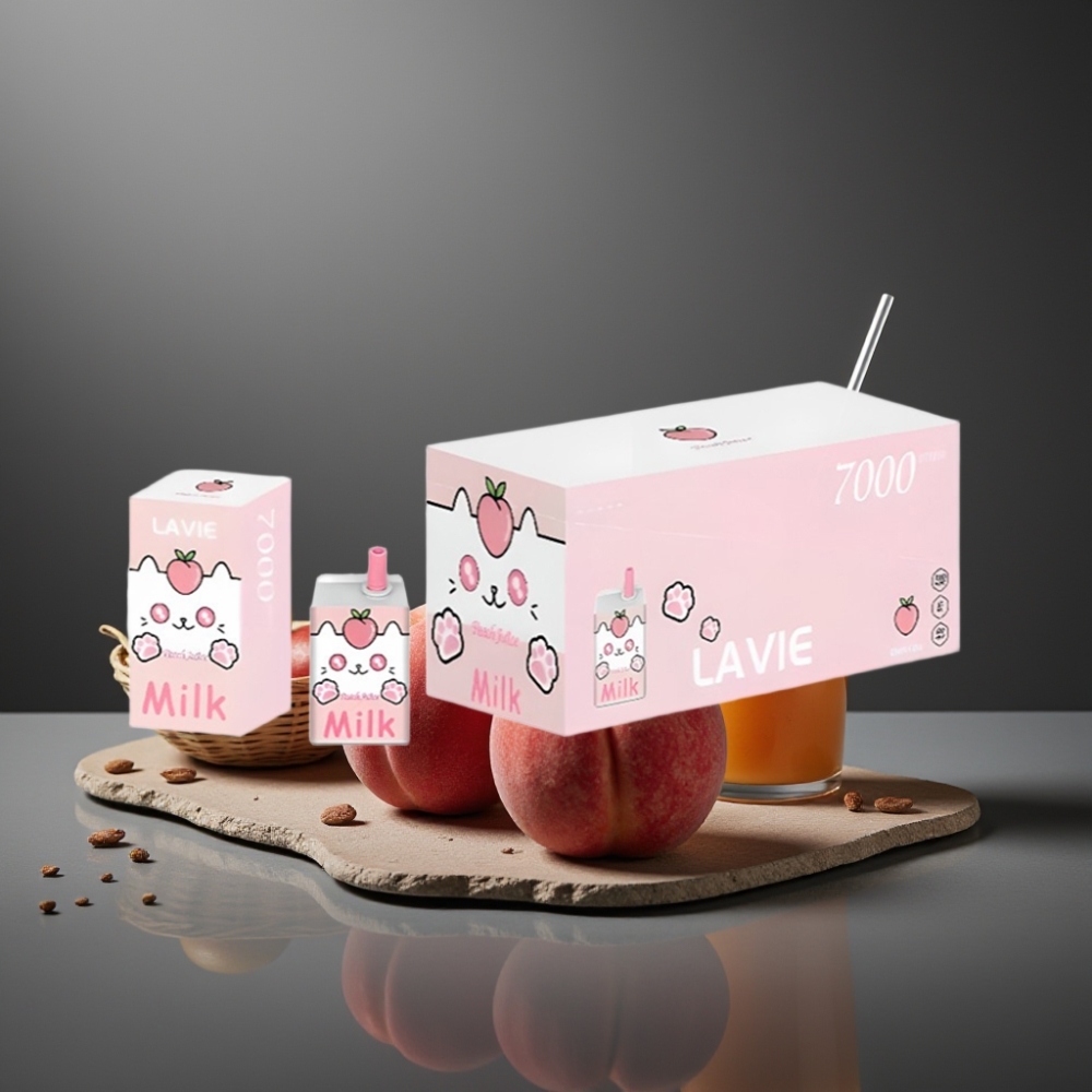 LAVIE Milk 7000 Puffs Ferskenjuice og Mælk Type C Opladningsbar 16ML 600mAh