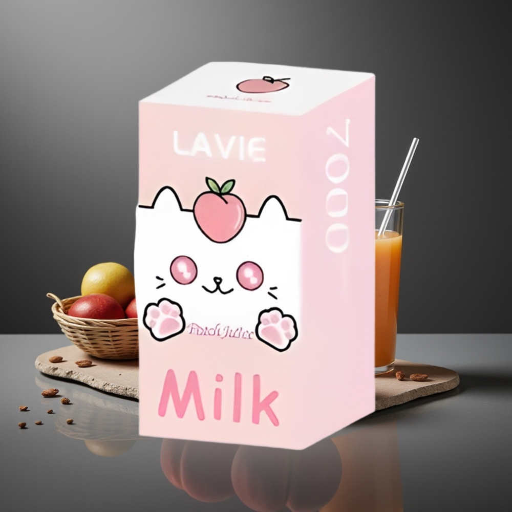 LAVIE Milk 7000 Puffs Ferskenjuice og Mælk Type C Opladningsbar 16ML 600mAh