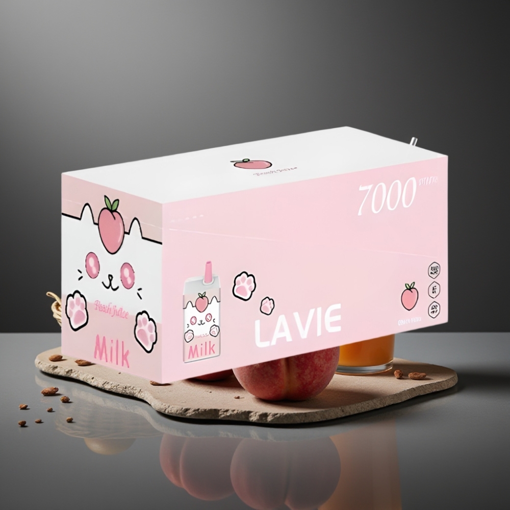 LAVIE Milk 7000 Puffs Ferskenjuice og Mælk Type C Opladningsbar 16ML 600mAh
