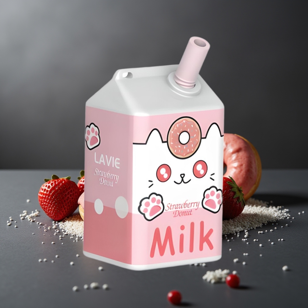 LAVIE Milk 7000 Puffs Jordbær Donut 16ML 5% Type C vape wholesale in Denmark