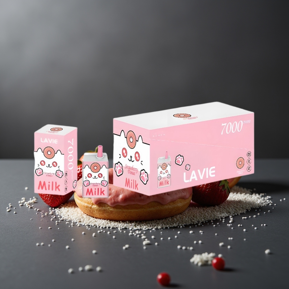 LAVIE Milk 7000 Puffs Jordbær Donut 16ML 5% Type C vape wholesale in Denmark