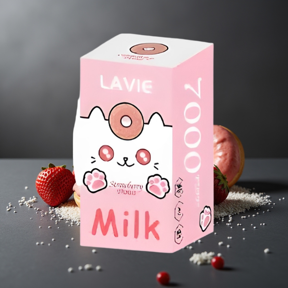 LAVIE Milk 7000 Puffs Jordbær Donut 16ML 5% Type C vape wholesale in Denmark