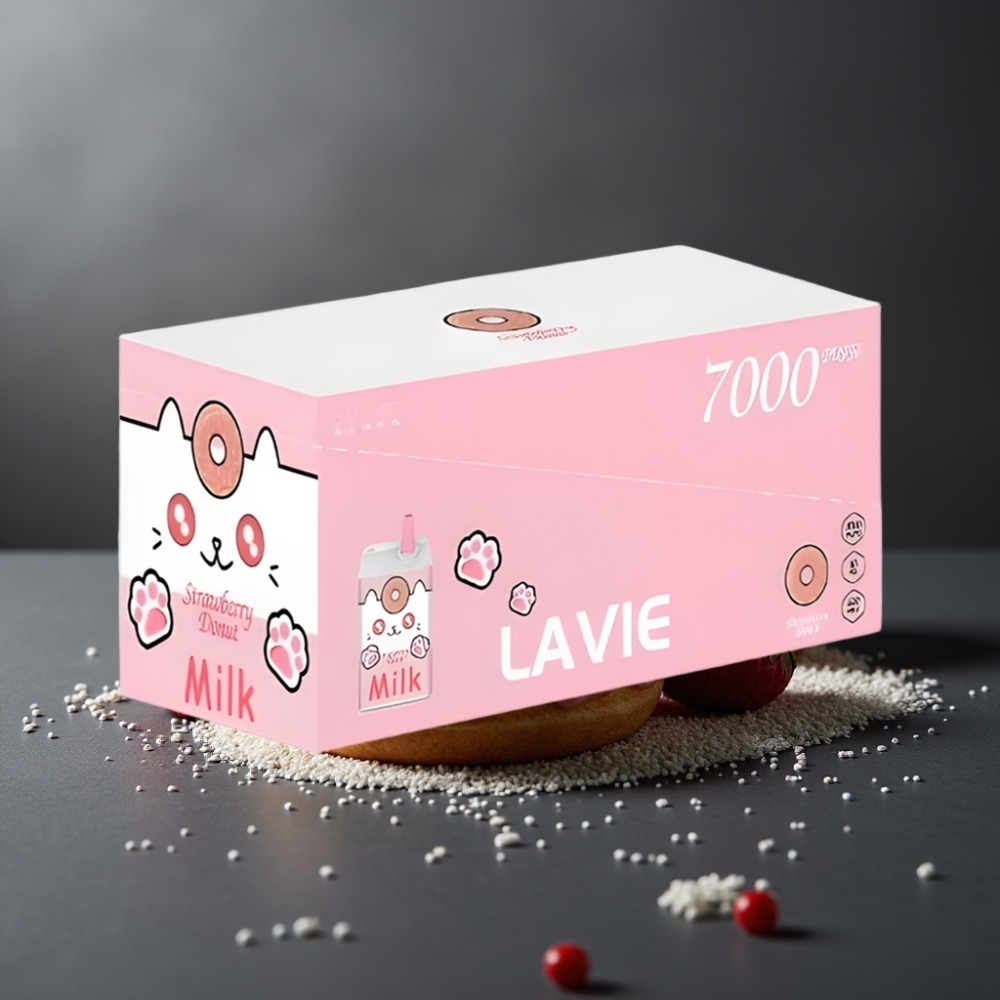 LAVIE Milk 7000 Puffs Jordbær Donut 16ML 5% Type C vape wholesale in Denmark